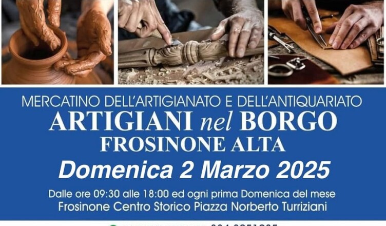Domenica artigiani nel borgo a Frosinone Alta....