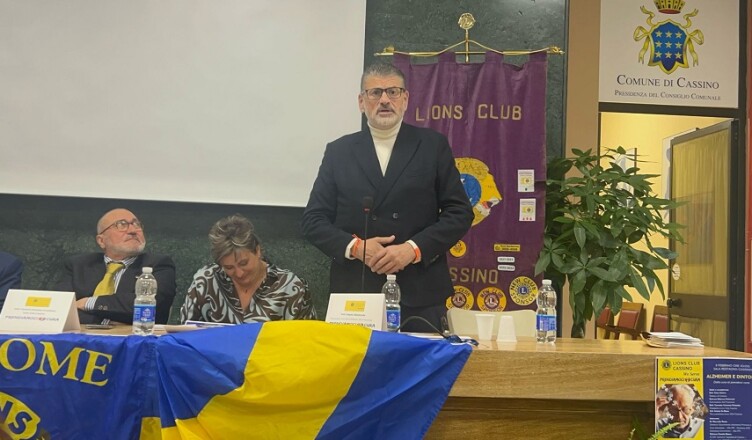Il Presidente del Consiglio Provinciale Quadrini interviene all’evento organizzato dai Lions Club di Cassino