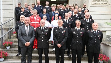 Il Generale di Divisione Ugo Cantoni, Comandante della Legione Carabinieri Lazio al Comando Provinciale di Frosinone