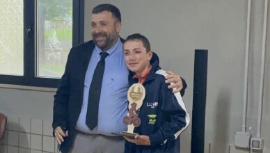 il sindaco Campoli e l’atleta di Fumone, Simone Lisi