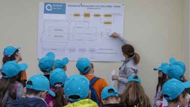 studenti al Depuratore Colle delle Mele di Fiuggi