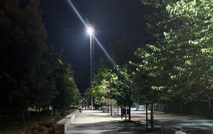 Frosinone, nuova illuminazione Parco Matusa