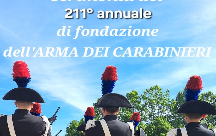 VILLA COMUNALE, IL 5 GIUGNO SI CELEBRA IL 211° ANNUALE DI FONDAZIONE DELL’ARMA DEI CARABINIERI