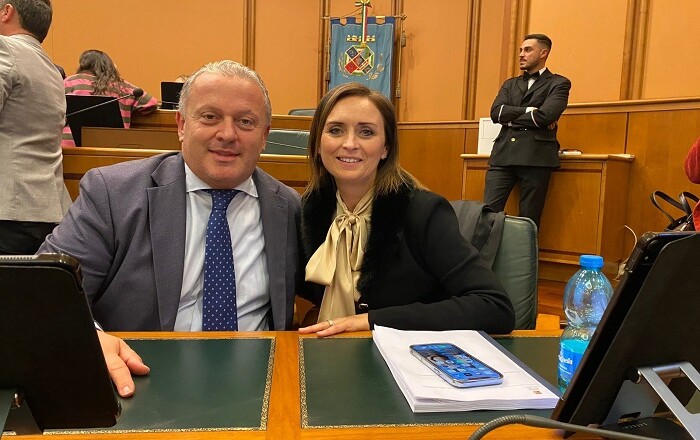 l'assessore Palazzo e il consigliere regionale Sambucci