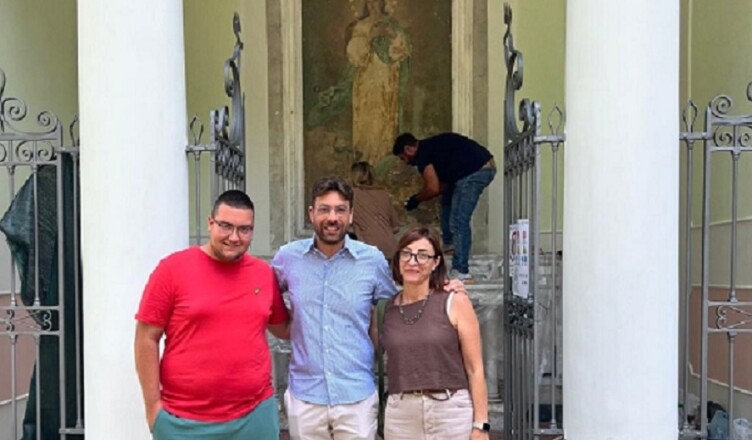AL VIA IL RESTAURO DELL’AFFRESCO DELL’IMMACOLATA NEL PARCO SANTA CHIARA DI SORA