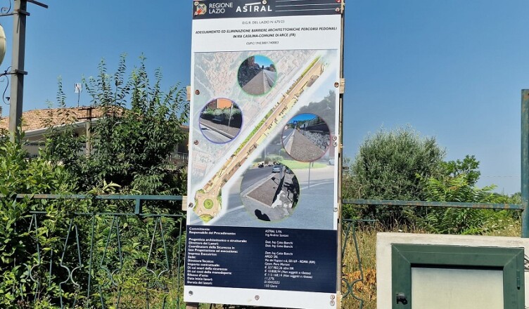 ARCE – Avviato il cantiere per il rifacimento dei marciapiedi su via Casilina