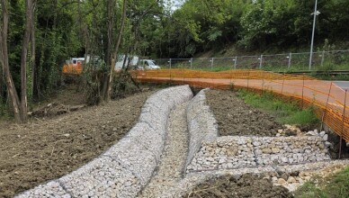 Frosinone, lavori versante vecchia strada Casilina, località Forcella, nella fase finale