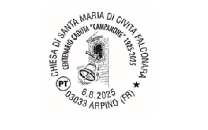 ARPINO UNO SPECIALE ANNULLO PER IL CENTENARIO DELLA CADUTA DEL CAMPANONE