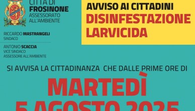 DISINFESTAZIONE FR 5 AGOSTO 2025