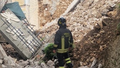 muro crollato maltempo guarcino
