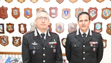 IL MAGGIORE FELICE EGIDIO ASSUME IL COMANDO DELLA COMPAGNIA CARABINIERI DI PONTECORVO. IL MAGGIORE BARTOLO TAGLIETTI
