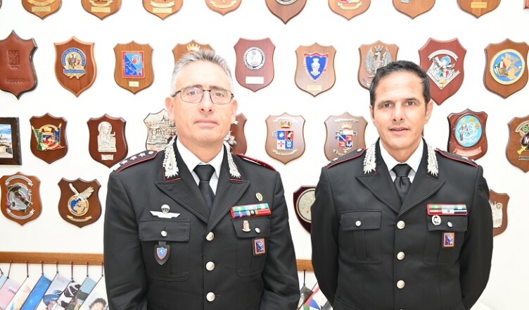IL MAGGIORE FELICE EGIDIO ASSUME IL COMANDO DELLA COMPAGNIA CARABINIERI DI PONTECORVO. IL MAGGIORE BARTOLO TAGLIETTI