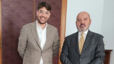 LUCA DI STEFANO RICEVE A PALAZZO JACOBUCCI IL NUOVO QUESTORE DI FROSINONE, STANISLAO CARUSO