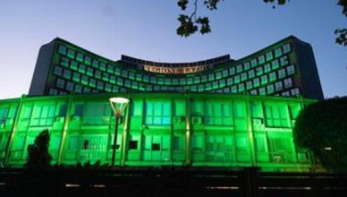REGIONE LAZIO si illumina di verde