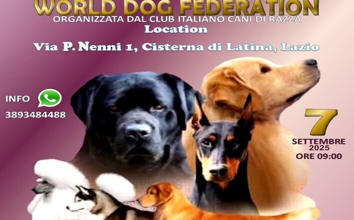 Word Dog Federation, torna a Cisterna l’esposizione canina