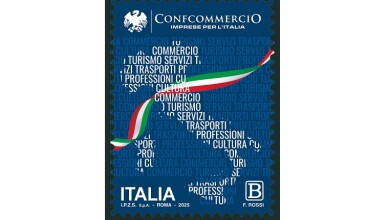 francobollo dedicato a Confcommercio