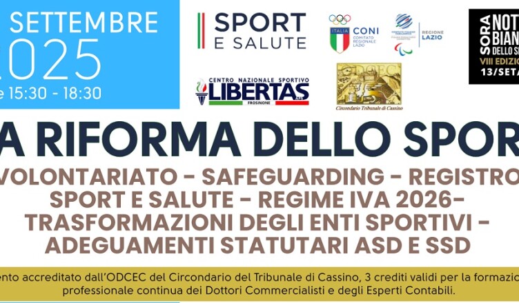 riforma dello sport convegno sora