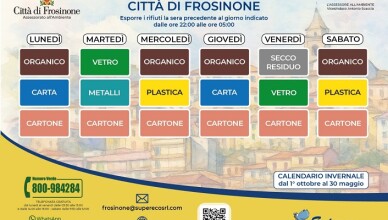 Frosinone, dal 3 novembre la distribuzione dei nuovi kit per la differenziata.