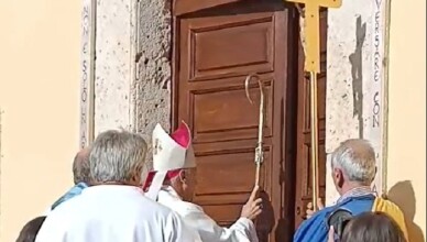 apertura straordinaria della Porta Santa giubilare Chiesa Santa Maria Porta del Cielo Sora