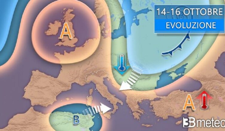 meteo 14 e 16 ottobre