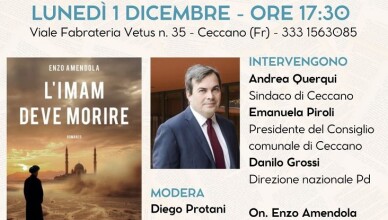 1 Dicembre L'ON. Enzo Amendola presenta il suo libro da Sinestesia
