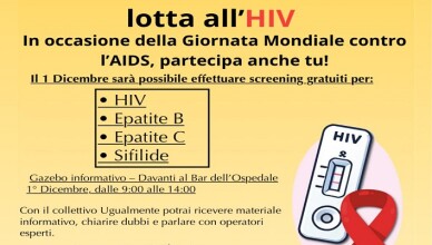 Screening gratuiti hiv, epatite b, epatite c, sifilide