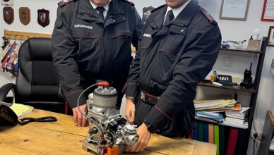 recuperato motore da competizione rubato