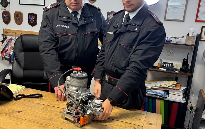 recuperato motore da competizione rubato