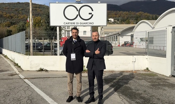 IL PRESIDENTE DELLA PROVINCIA LUCA DI STEFANO IN VISITA ALLO STABILIMENTO CARTIERE DI GUARCINO