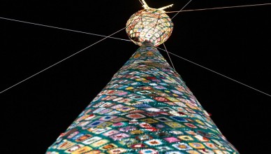 La punta dell'albero all'uncinetto