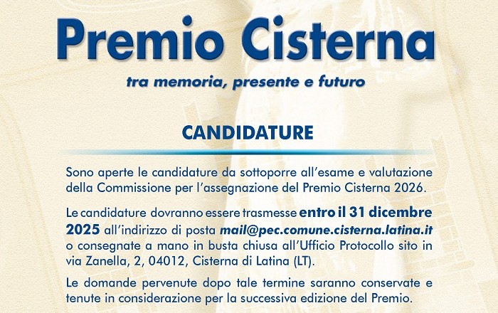 PREMIO CISTERNA 2026