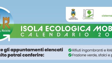 cisterna calendario delle isole ecologiche per il 2026.....