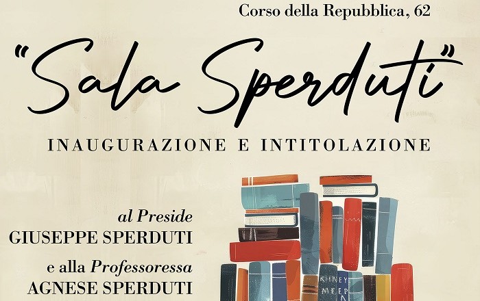 inaugurazione e intitolazione Sala Sperduti biblioteca fr