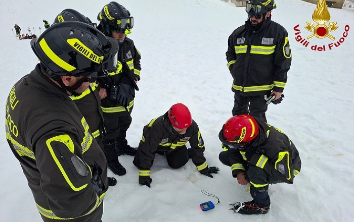 Vigili del Fuoco di Frosinone - Esercitazione del personale operativo in ambiente innevato