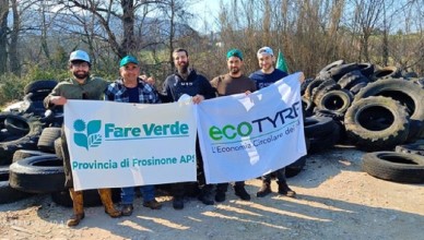 raccolti circa 1000 Pneumatici Fuori Uso abbandonati