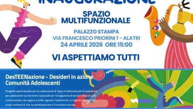 Il Distretto Socio-Assistenziale FR A inaugura lo Spazio Multifunzionale per adolescenti del progetto DesTEENazione