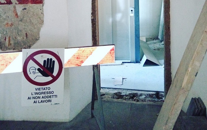 Lavori da verificare e ultimare all'interno del Castello dei Conti