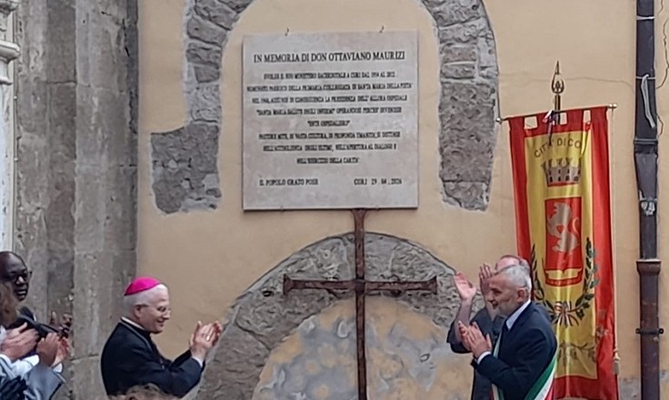 Scoperta la lapide IN MEMORIA DI DON OTTAVIANO MAURIZI