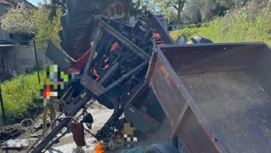 incidente trattore fumone
